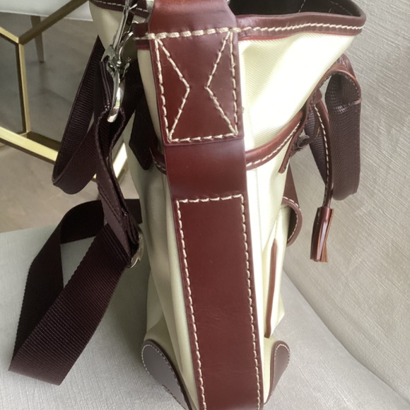 Lancel Paris (MISS LANCEL) Leather Trim Canvas Handbag Large Size - Picture 8 of 13